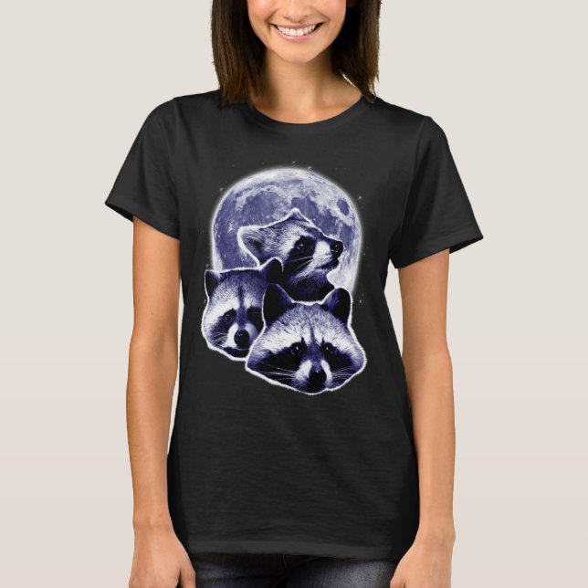 Camiseta Parodia de tres lobos de mapache (Anverso)