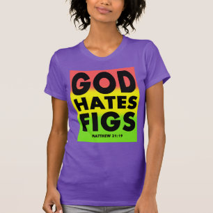 Camiseta Parodia de Westboro de los higos del odio de dios