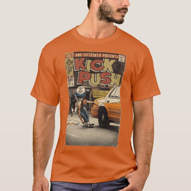 Camiseta Parodia del cómic de Lupe Fiasco Kick Push (Anverso)