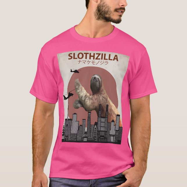 Camiseta Parodia del monstruo gigante de Slothzilla (Anverso)