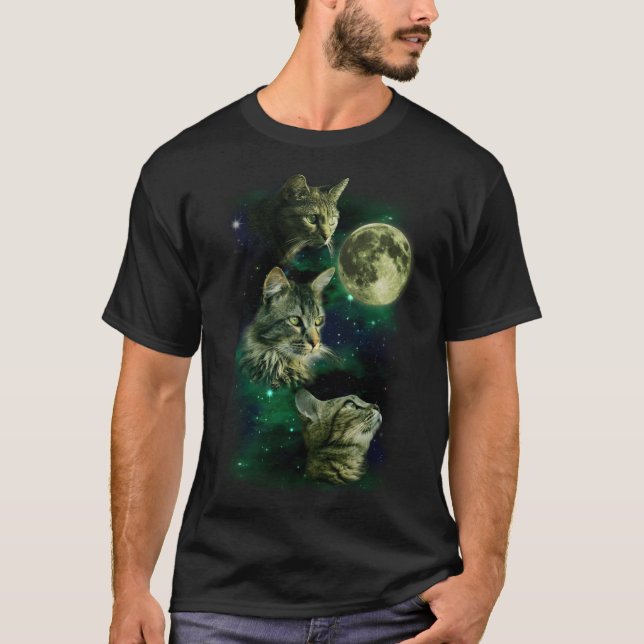 Camiseta Parodia divertida de 3 Cat Moon (Anverso)
