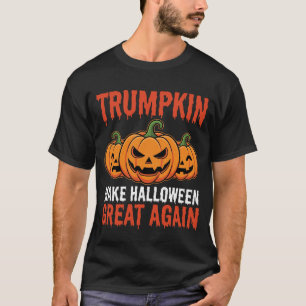 Camiseta Parodia Divertida de Calabaza Trumpkin de Hallowee