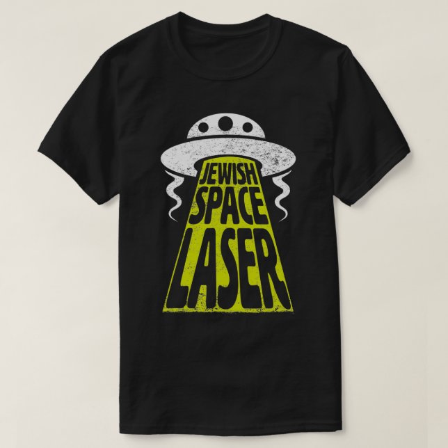 Camiseta Parodia divertida del láser espacial judío (Diseño del anverso)