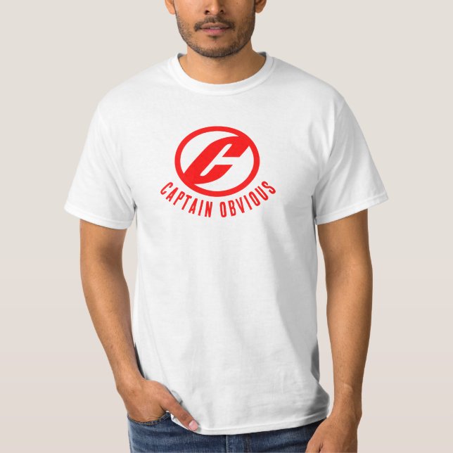 Camiseta Parodia divertida del superhéroe Capitán Obvio (Anverso)