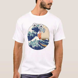Camiseta Parodia divertida Kanagawa Gran Ola Beber Boba Mil