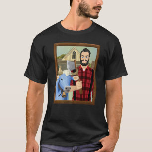 Camiseta Parodia gótica estadounidense MN Paul Bunyan y Bab