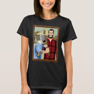Camiseta Parodia gótica estadounidense MN Paul Bunyan y Bab