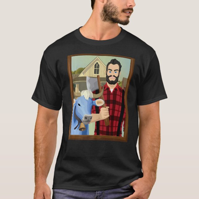 Camiseta Parodia gótica estadounidense MN Paul Bunyan y Bab (Anverso)