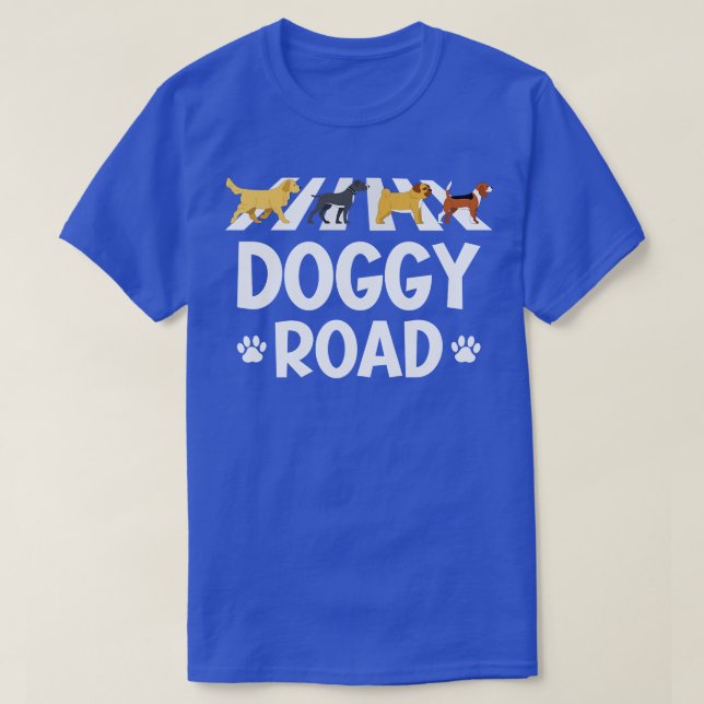 Camiseta Parodia musical de Doggy Road Rock de los amantes  (Diseño del anverso)