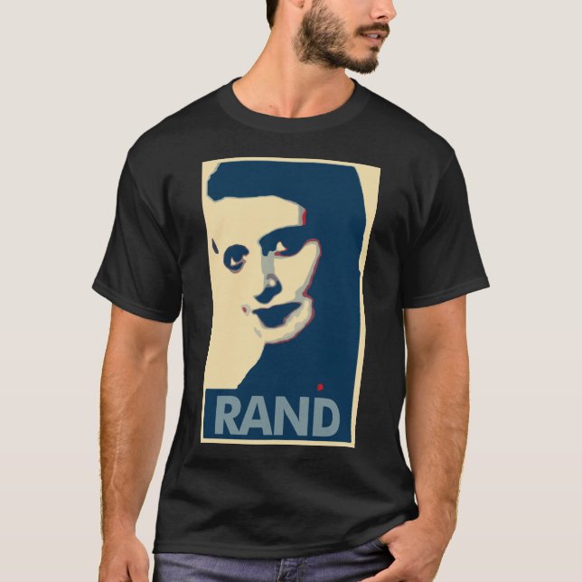 Camiseta Parodia política del poster de Ayn Rand (Anverso)