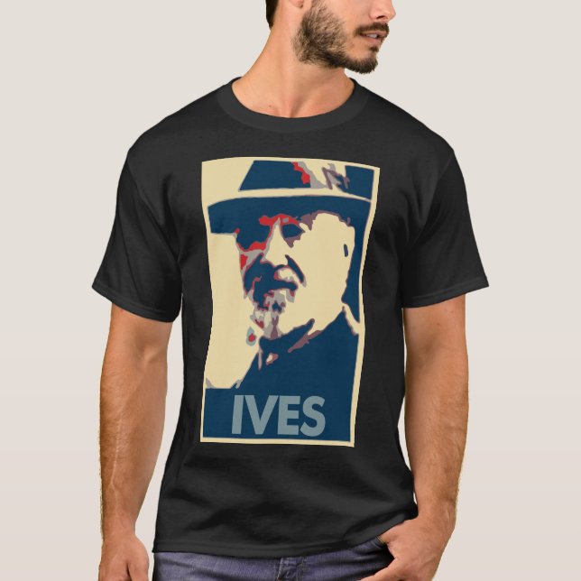 Camiseta Parodia política del poster de Charles Ives (Anverso)