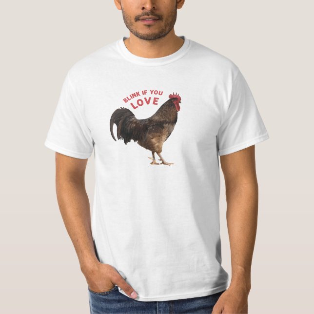 Camiseta Parpadea si amas al gallo (Anverso)