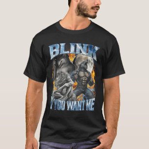 Camiseta Parpadea Si Me Quieres Chistoso Alpha Wolf Bootleg
