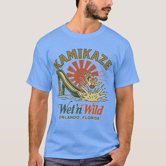 Camiseta Parque acuático de estilo vintage KAMIKAZE (Anverso)
