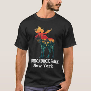 Camiseta Parque Adirondack Silueta de Alce Senderismo Nueva