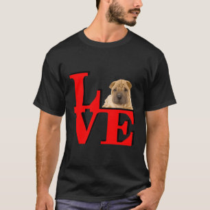 Camiseta Parque de amor chino Shar-Pei Amo a mi perro