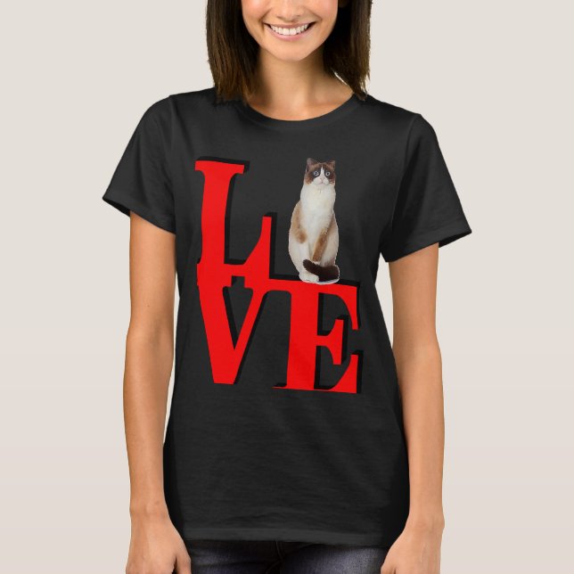 Camiseta Parque de amor Snowshoe Amo a mi Gato (Anverso)