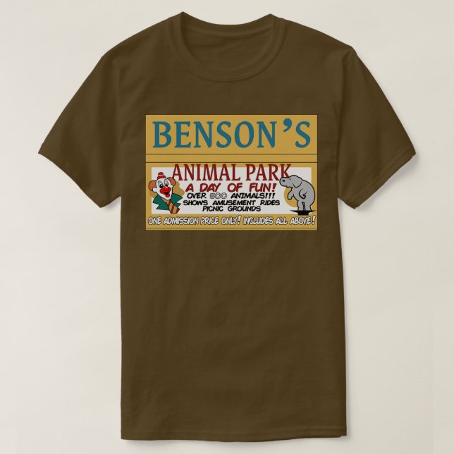 Camiseta Parque de animales Bensons (Diseño del anverso)