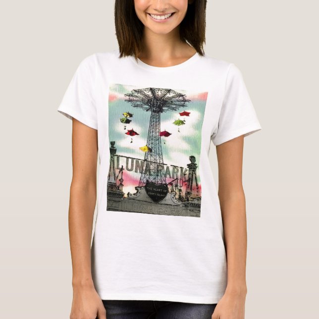 Camiseta Parque de atracciones de Coney Island Luna Park (Anverso)