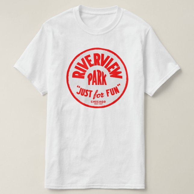 Camiseta Parque de atracciones Riverview, Chicago, Illinois (Diseño del anverso)