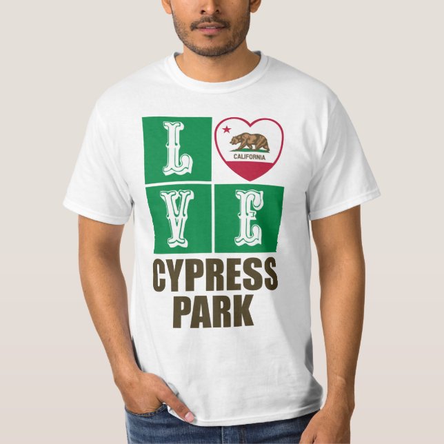 Camiseta Parque de ciprés cardíaco de bandera de la Repúbli (Anverso)