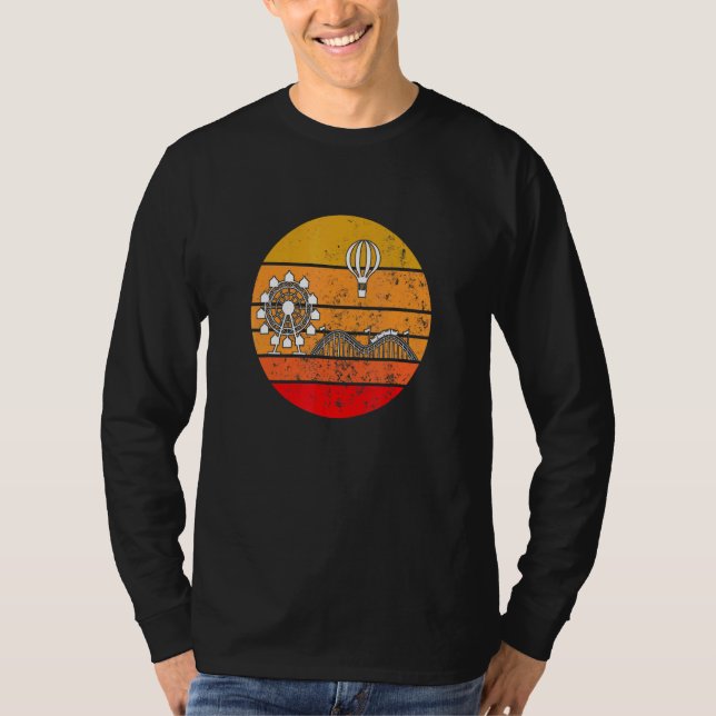 Camiseta Parque De Diversiones Retro Roller Coaster Vintage (Anverso)