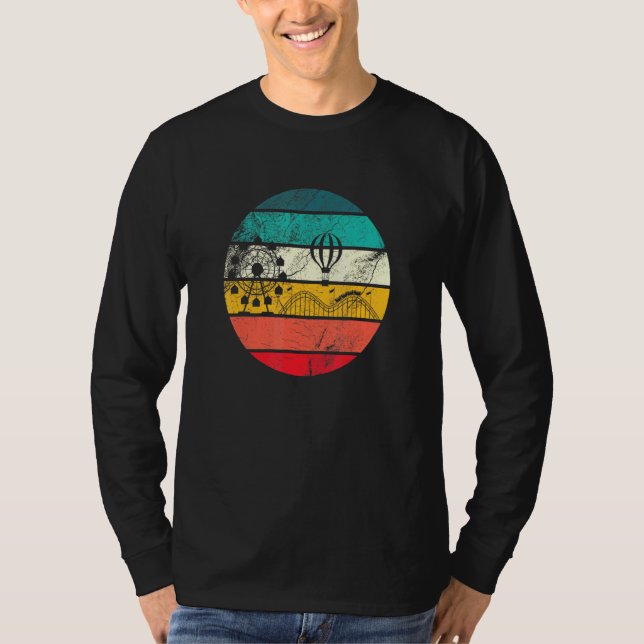 Camiseta Parque De Diversiones Retro Roller Coaster Vintage (Anverso)