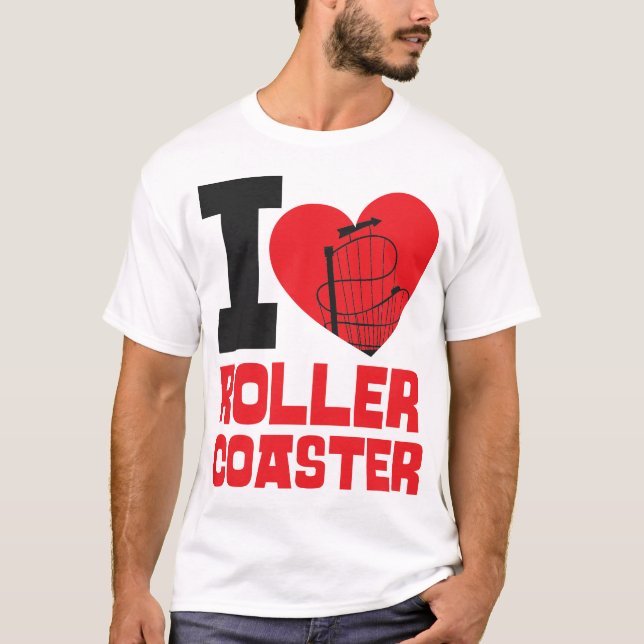 Camiseta Parque de diversiones Roller Coaster I Love Roller (Anverso)