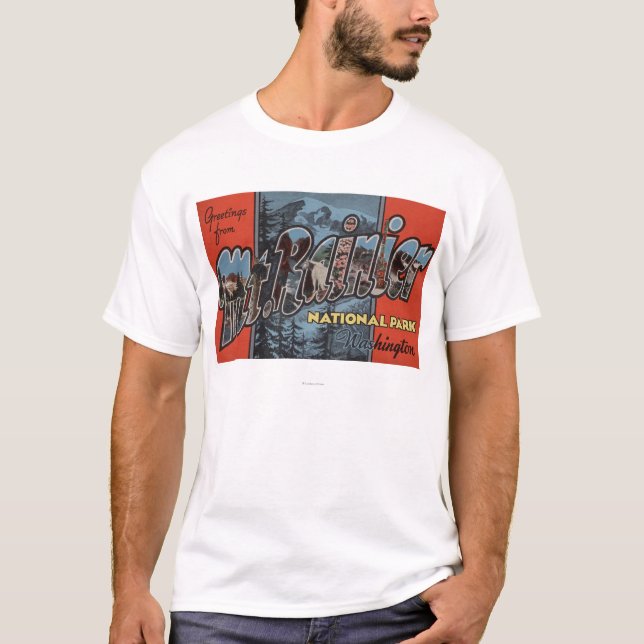 Camiseta Parque de estado del Monte Rainier, Washington (Anverso)