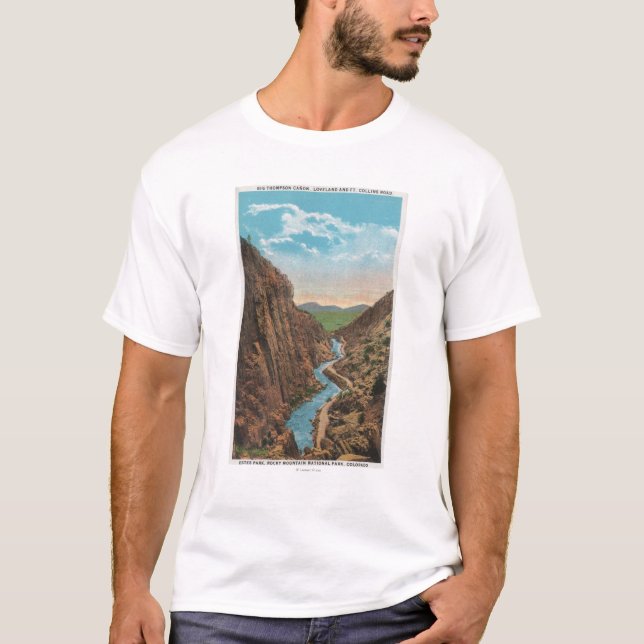 Camiseta Parque de Estes, CO - opinión Thompson grande (Anverso)