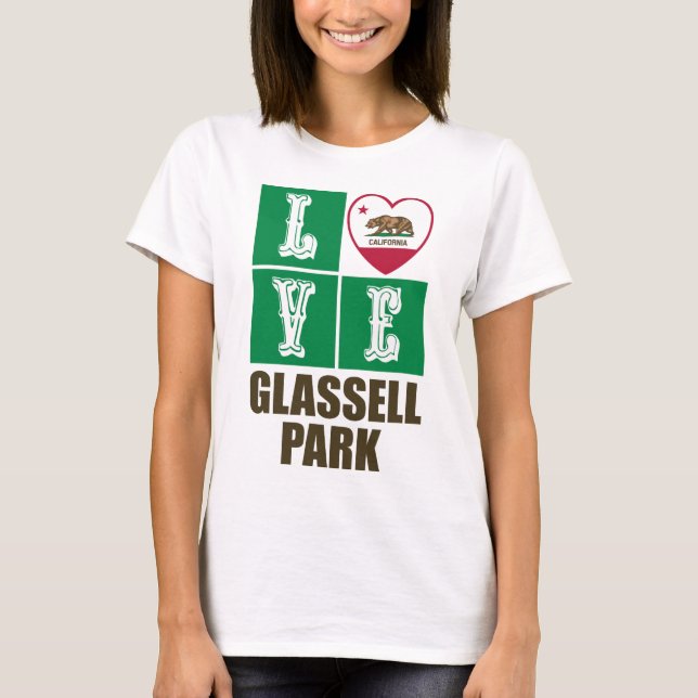Camiseta Parque de Glassell Heart de Bandera Estatal de la  (Anverso)