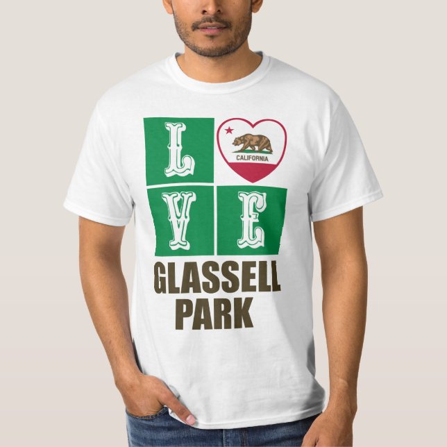 Camiseta Parque de Glassell Heart de Bandera Estatal de la  (Anverso)