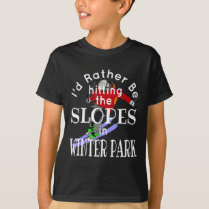 Camiseta Parque de Invierno Colorado Preferiría Estar Golpe