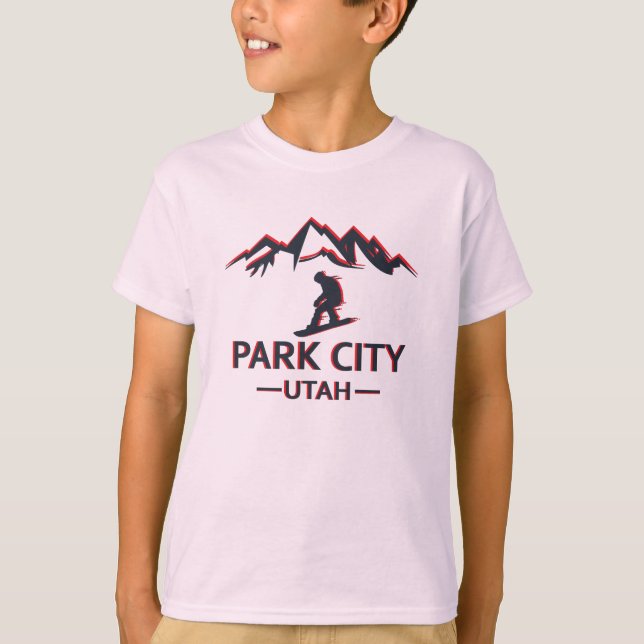 Camiseta Parque de la ciudad de Utah snowboard (Anverso)