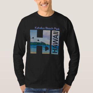 Camiseta Parque de la playa Kahaluu HI Hawaii Estado de Alo
