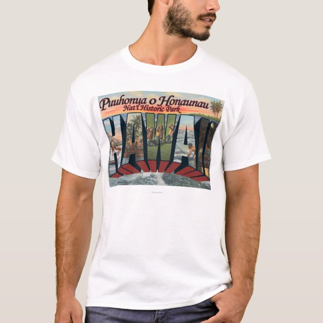 Camiseta Parque de Puuhonua o Honaunau, Hawaii (Anverso)