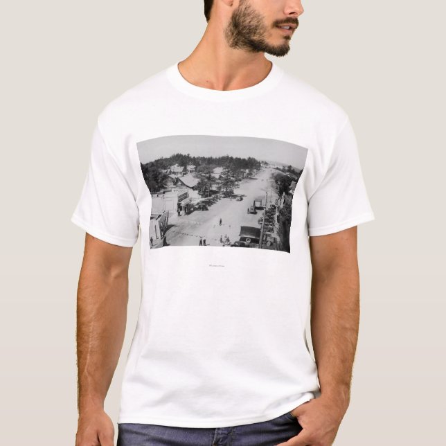 Camiseta Parque del océano, WA - vista de la playa, coches (Anverso)