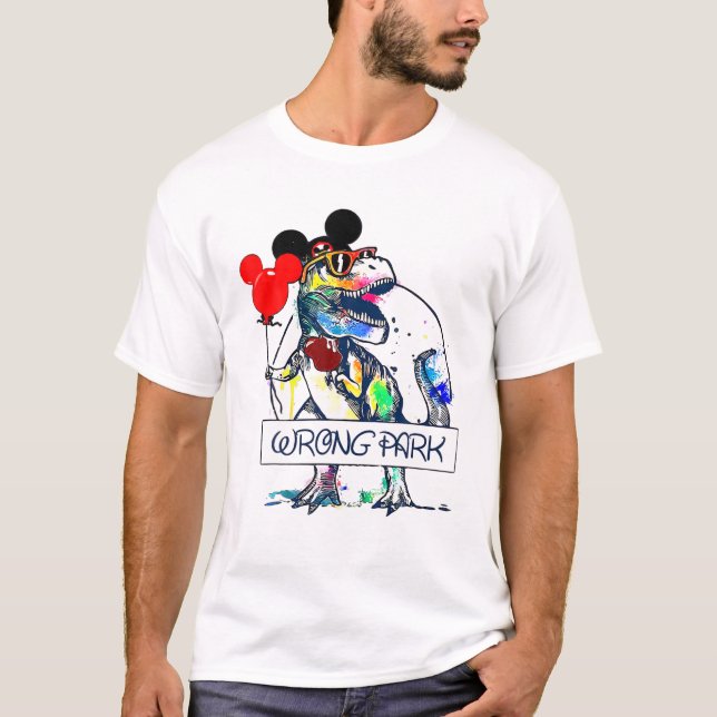 Camiseta Parque del tiranosaurio de los dinosaurios equivoc (Anverso)