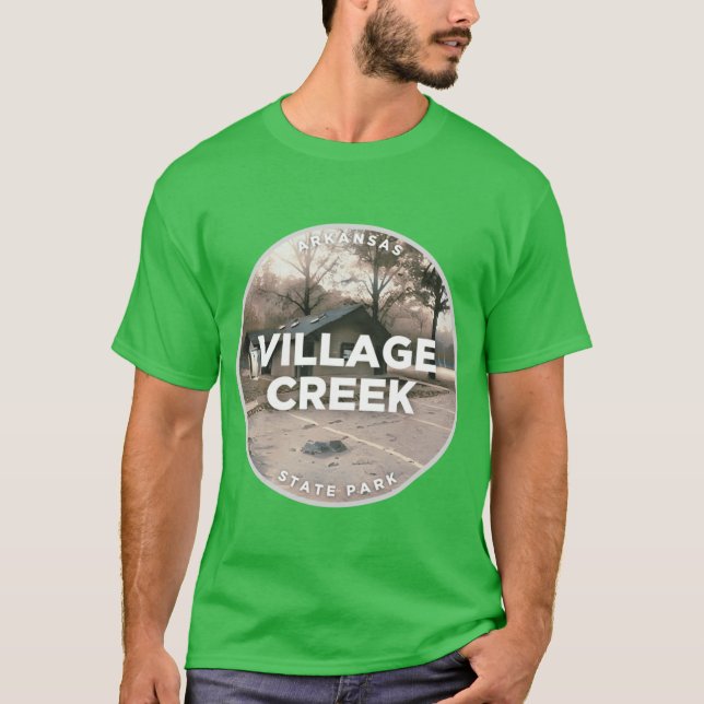 Camiseta Parque estatal Arkansas Village Creek sobredimensi (Anverso)