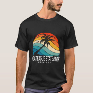Camiseta Parque Estatal Assateague Maryland Beach Palm Tree