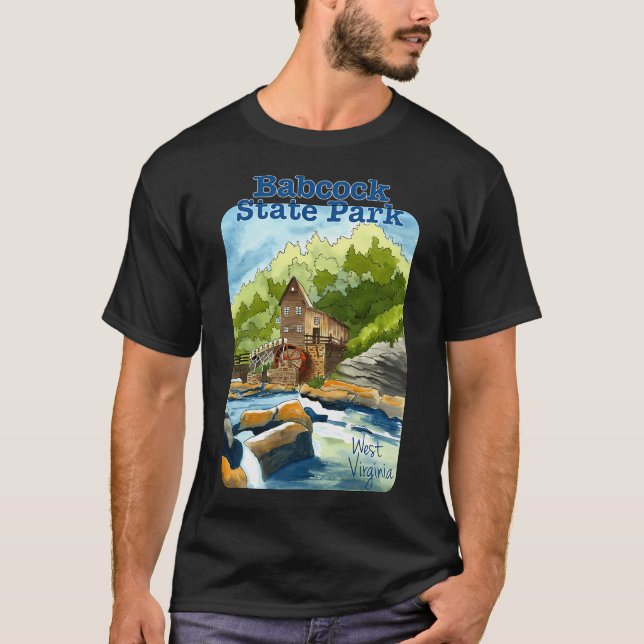 Camiseta Parque Estatal Babcock, Virginia Occidental (Anverso)
