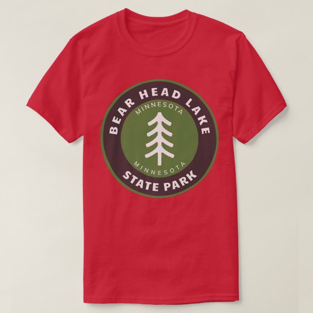 Camiseta Parque Estatal Bear Head Lake Minnesota MN Forest  (Diseño del anverso)