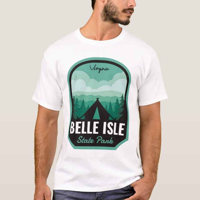 Camiseta Parque estatal Belle Isle VA Camping (Anverso)