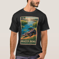Parque Estatal Brazos Bend Arte de Viaje Vintage T