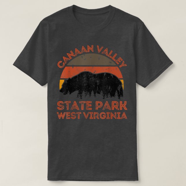 Camiseta Parque Estatal Canaan Valley West Virginia Bear Na (Diseño del anverso)