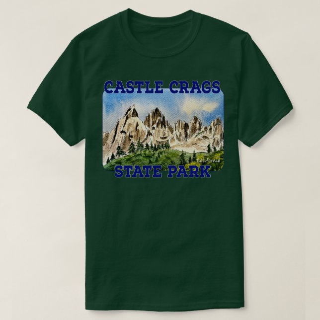 Camiseta Parque Estatal Castle Crags California (Diseño del anverso)