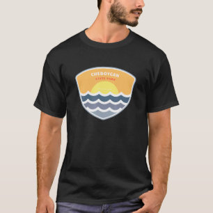 Camiseta Parque Estatal Cheboygan Michigan MI Sunset Vacati