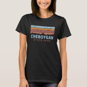 Camiseta Parque Estatal Cheboygan Michigan Retro Genial