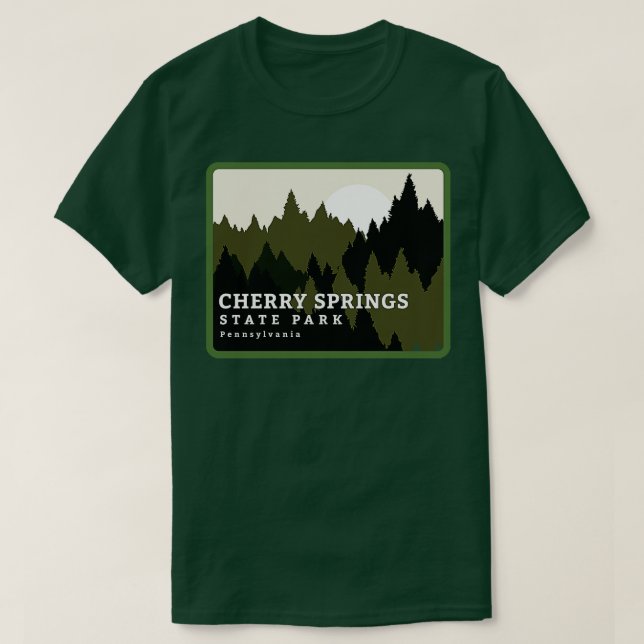Camiseta Parque Estatal Cherry Springs Pennsylvania Forest  (Diseño del anverso)