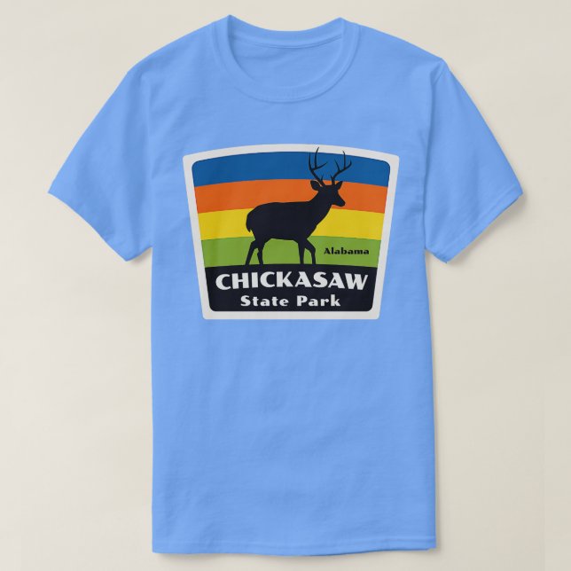 Camiseta Parque estatal Chickasaw Alabama Roaming Deer (Diseño del anverso)
